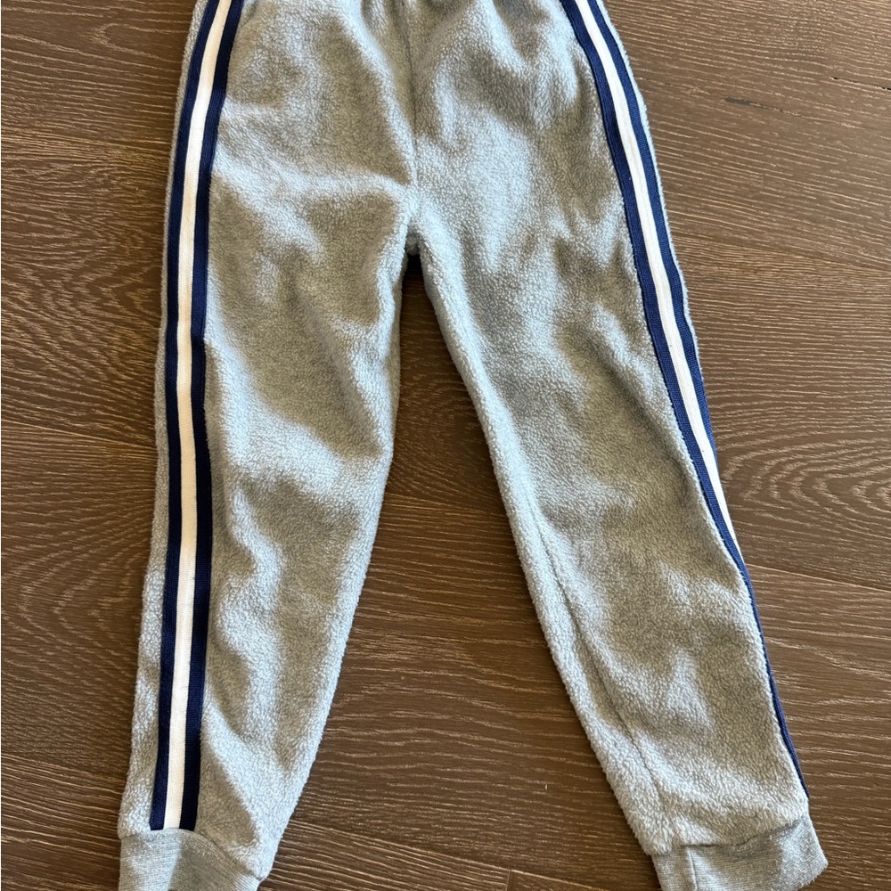 Freestyle Gray Fleece Joggers with Navy Stripes